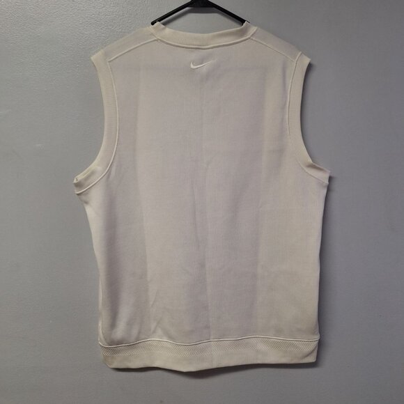 Nike Dri Fit Pullover Vest Off White Mens Large Gold Preppy Club - Picture 4 of 9